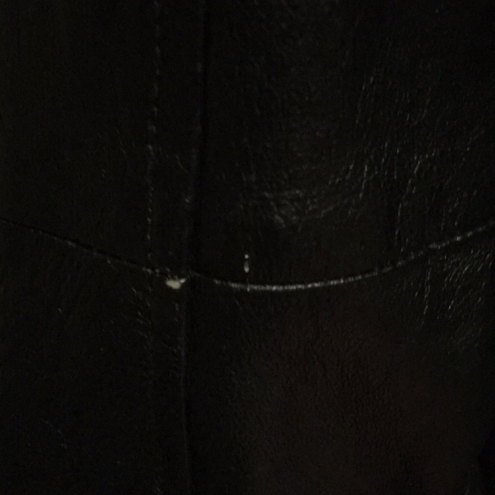 Vintage Phase Two Leather Jacket Black Mid-Length - Picture 6 of 6